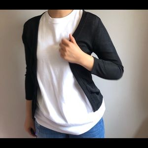 black cardigan